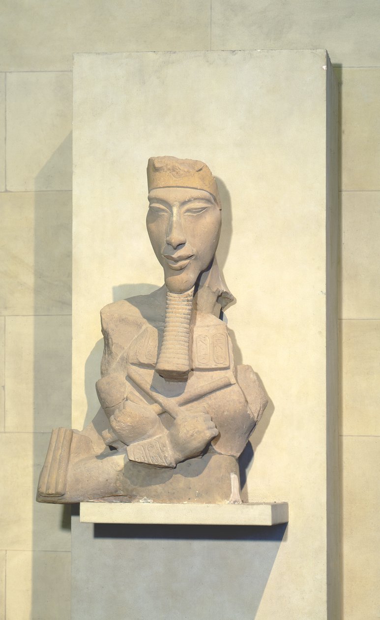 IV. Amenophis (Akhenaten) Oziridoszlopa Karnakból, Új Királyságból, ie 1350 körül (homokkő) alkotó: Egyptian 18th Dynasty