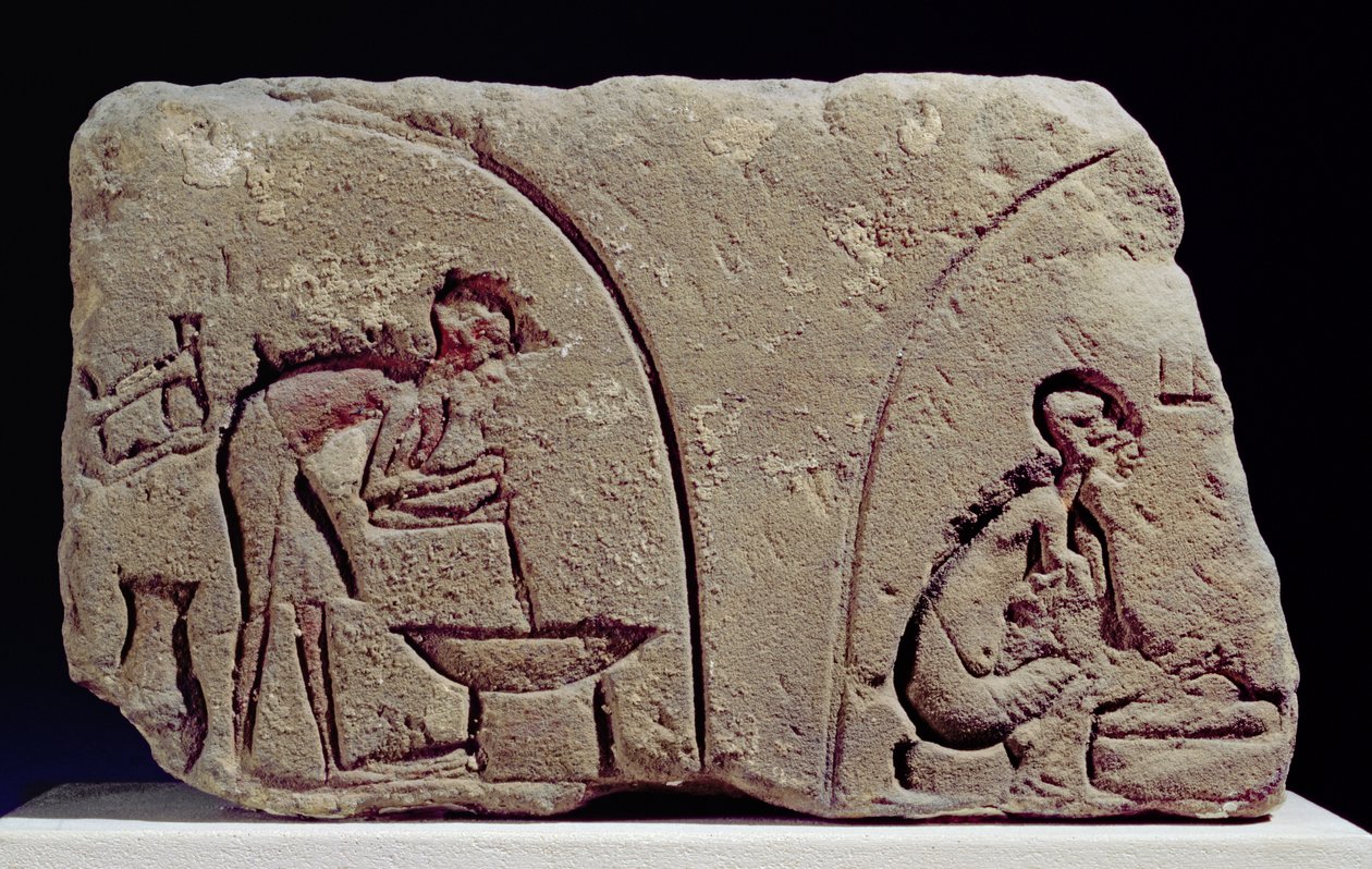 Az ételkészítés domborműve, Amarna, Kr.e. 14. század (mészkő) alkotó: Egyptian 18th Dynasty