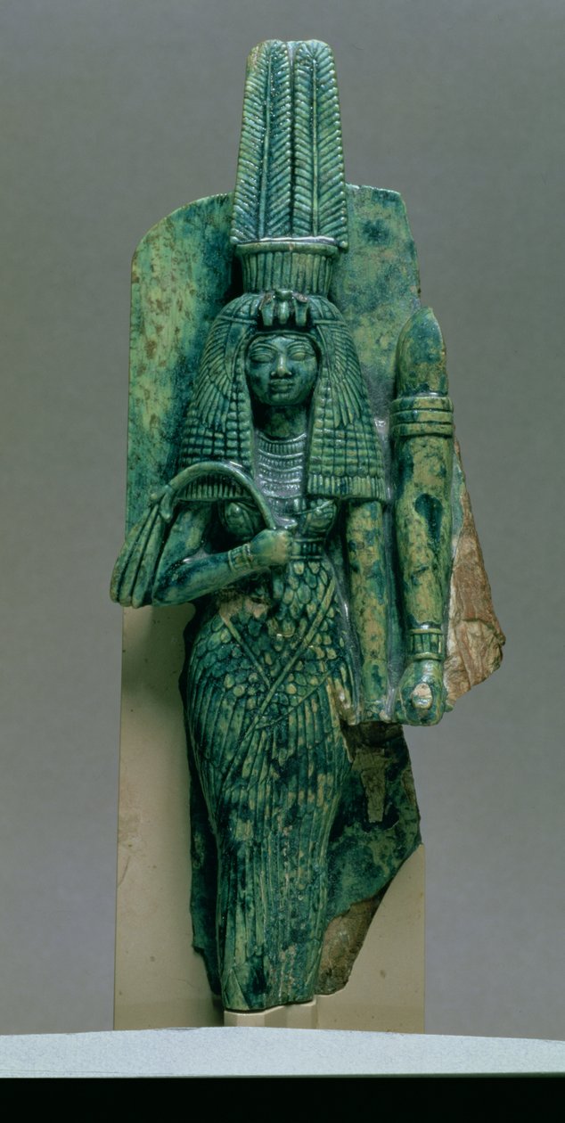 Tiye királynő szobra, III. Amenophis felesége, Új Királyság, ie 1391-1353 körül (mázas steatit) alkotó: Egyptian 18th Dynasty