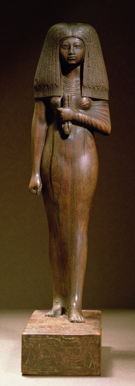 Tuya szobra, Min hárem feje, Új Királyság (fa) alkotó: Egyptian 18th Dynasty