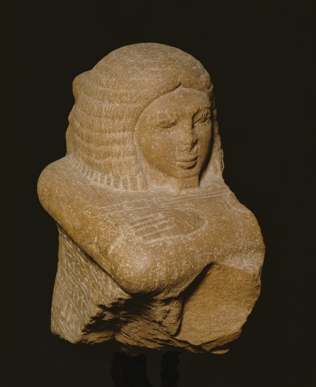 Tisztviselő tömbszobra, Új Királyság, ie 1279-1213 (kvarcit) alkotó: Egyptian 19th Dynasty