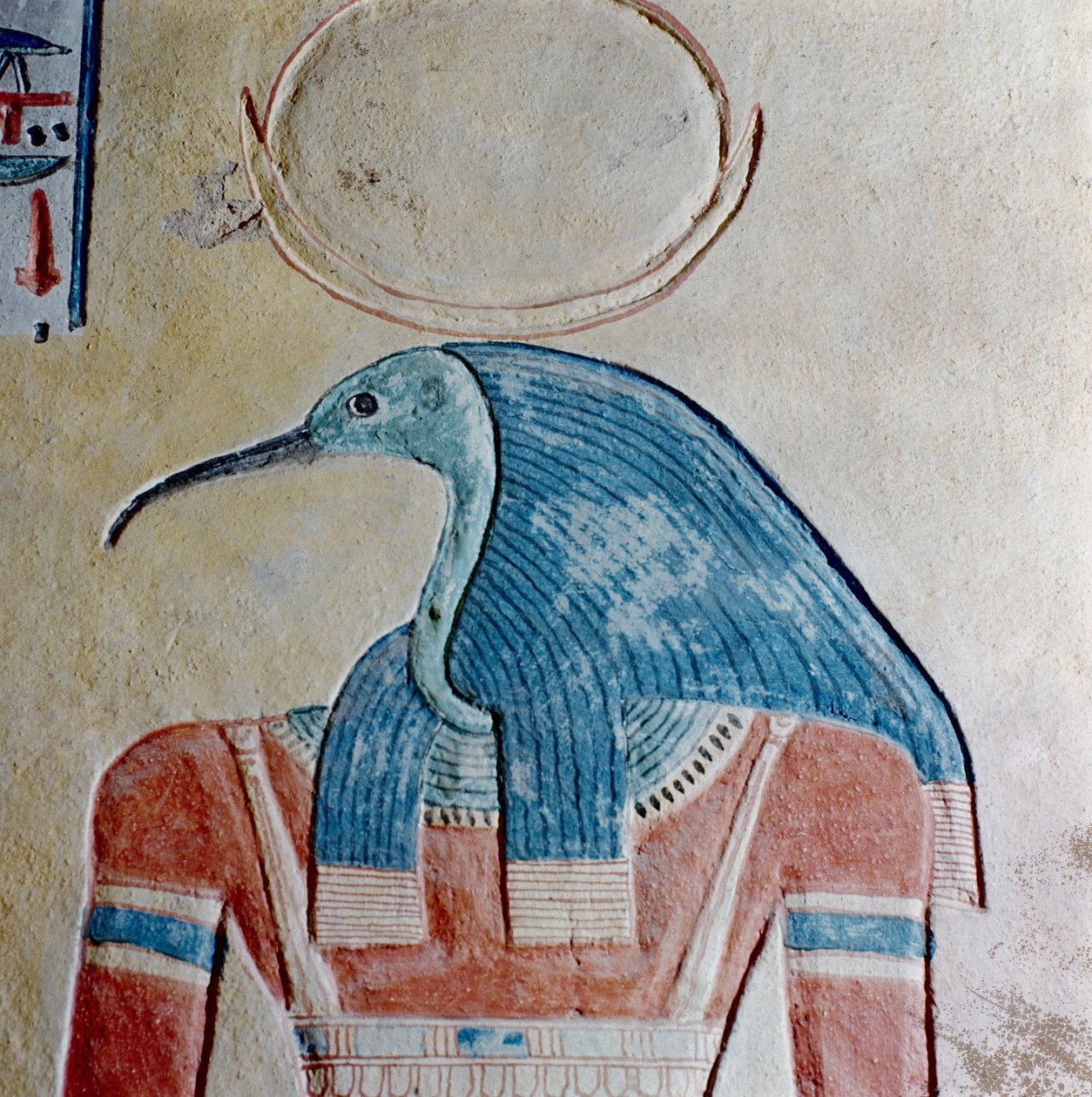 Thoth isten, II. Khaemwaset herceg, III. Ramszesz fia sírjából (Kr. e. 1187-1156) Új Királyság (festett mészkő) alkotó: Egyptian 20th Dynasty