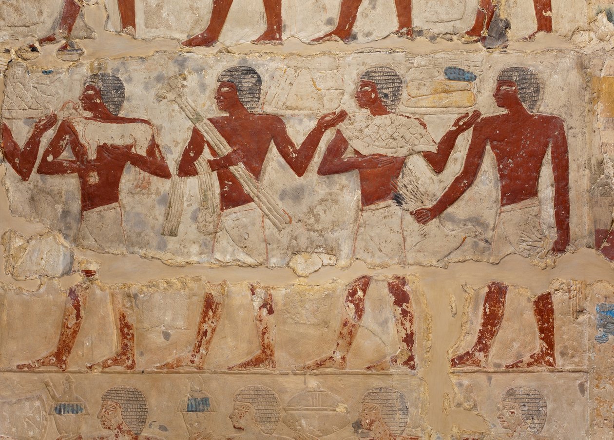 Perneb Mastaba sírja (Kr. e. 2381–2323) (mészkő és festék) alkotó: Egyptian 5th Dynasty