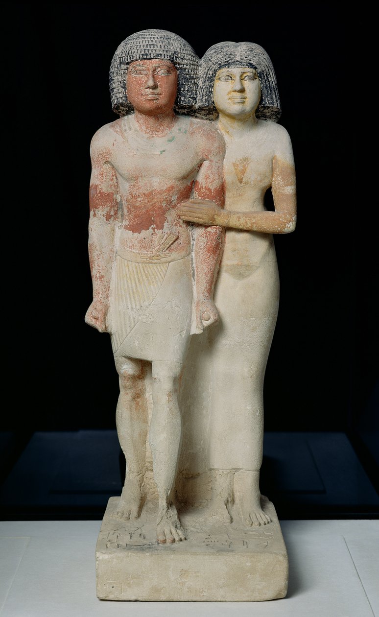 Raherka és Meresankh szobra, Óbirodalom (mészkő) alkotó: Egyptian 5th Dynasty