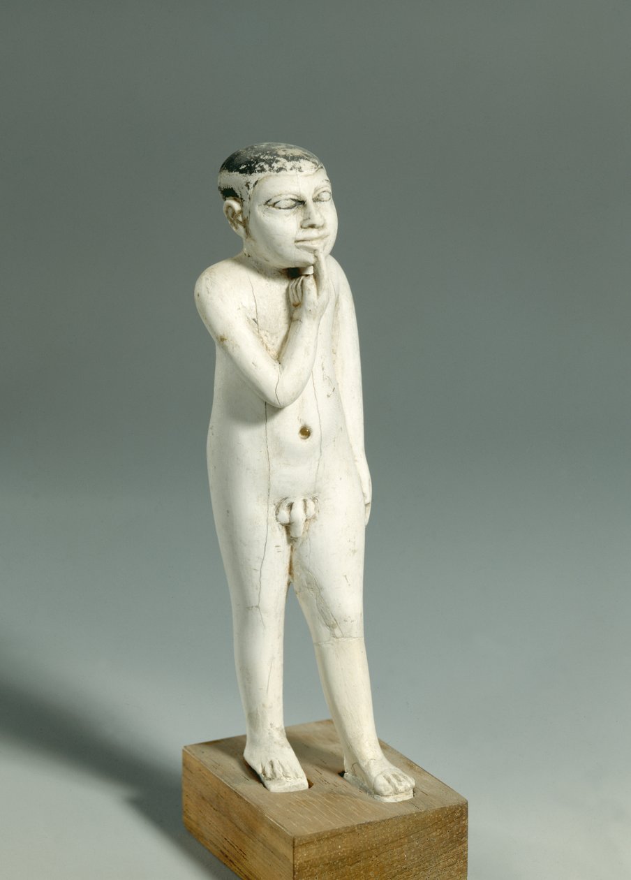 Egy fiatal meztelen fiú szobra, Old Kingdom alkotó: Egyptian 6th Dynasty