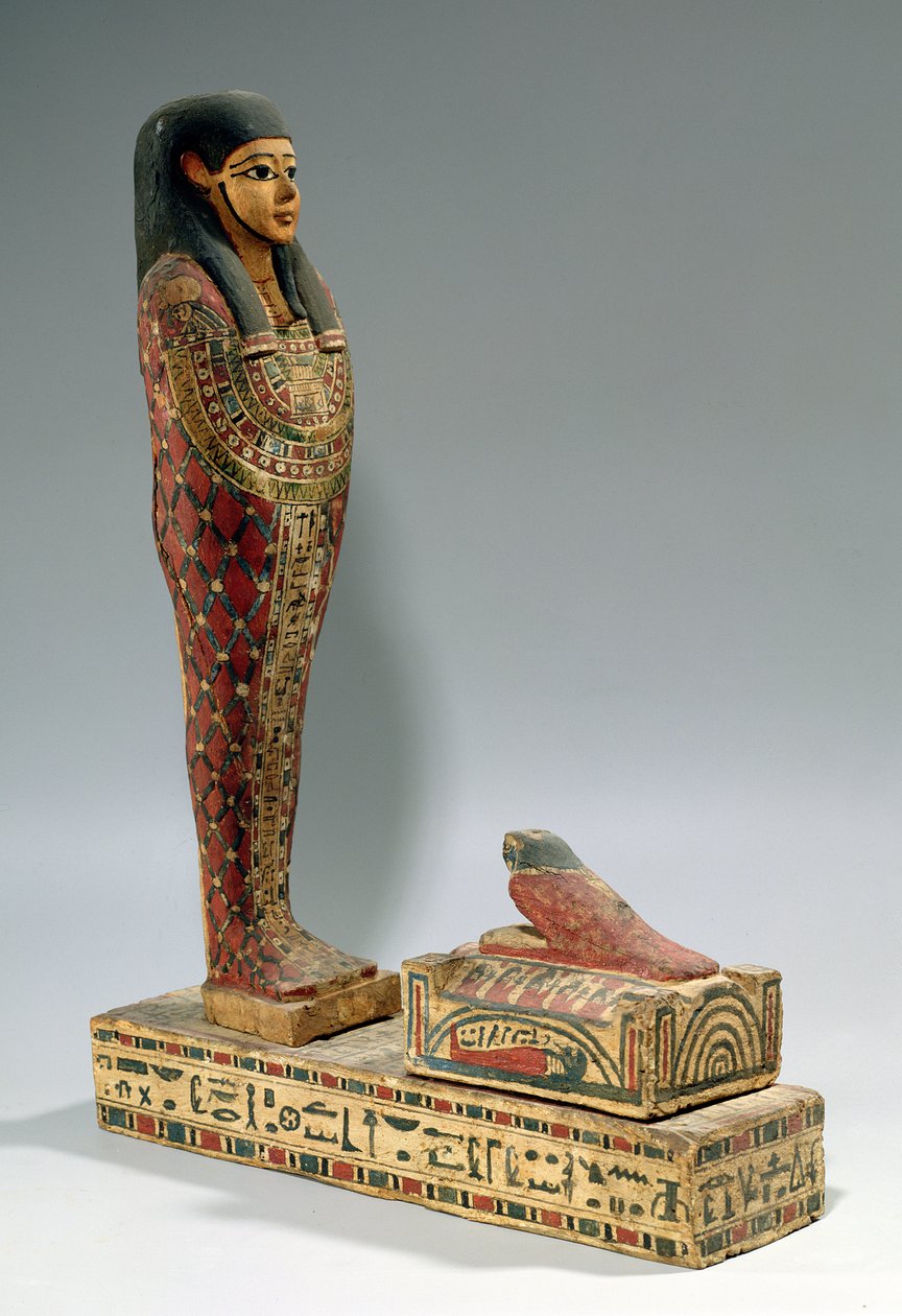 Iahmes Ozirisz szobra (festett fa) alkotó: Egyptian Ptolemaic Period