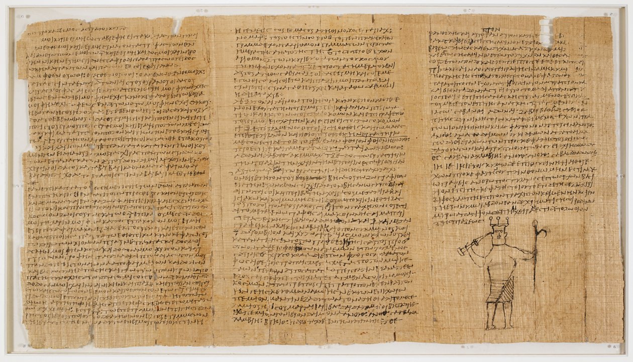 Varázsigék gyűjteménye (Papirusz 122 (1r)), 5. század (papirusz) alkotó: Egyptian