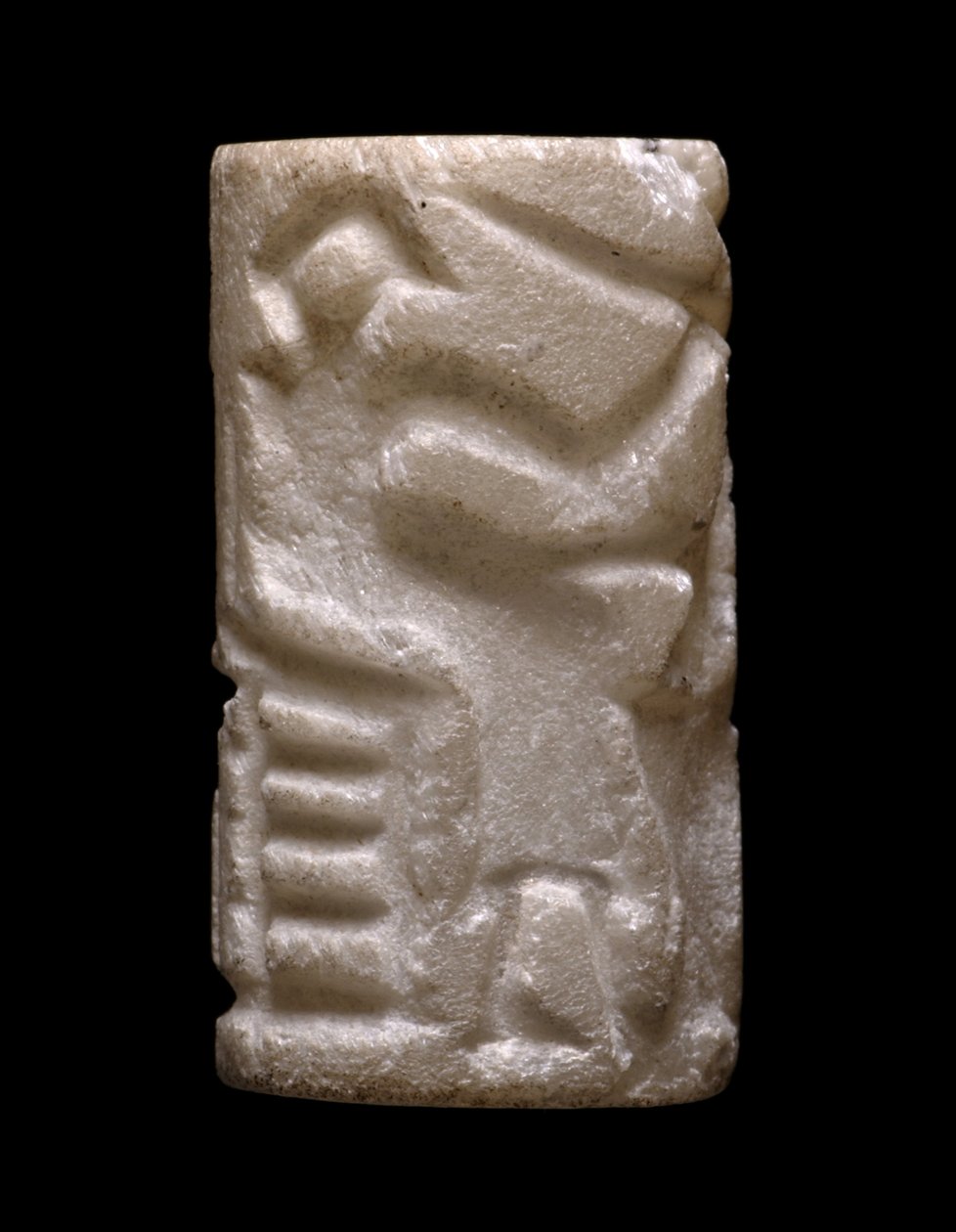 Cylinder Seal (Early Dynastic "Emberi tevékenység" jelenetek), Early Dynastic II (kalcit) alkotó: Egyptian