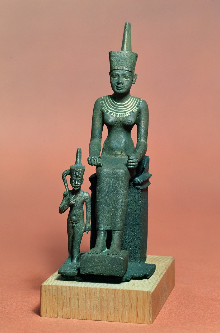 Ízisz és Hórusz figurái (bronz) alkotó: Egyptian