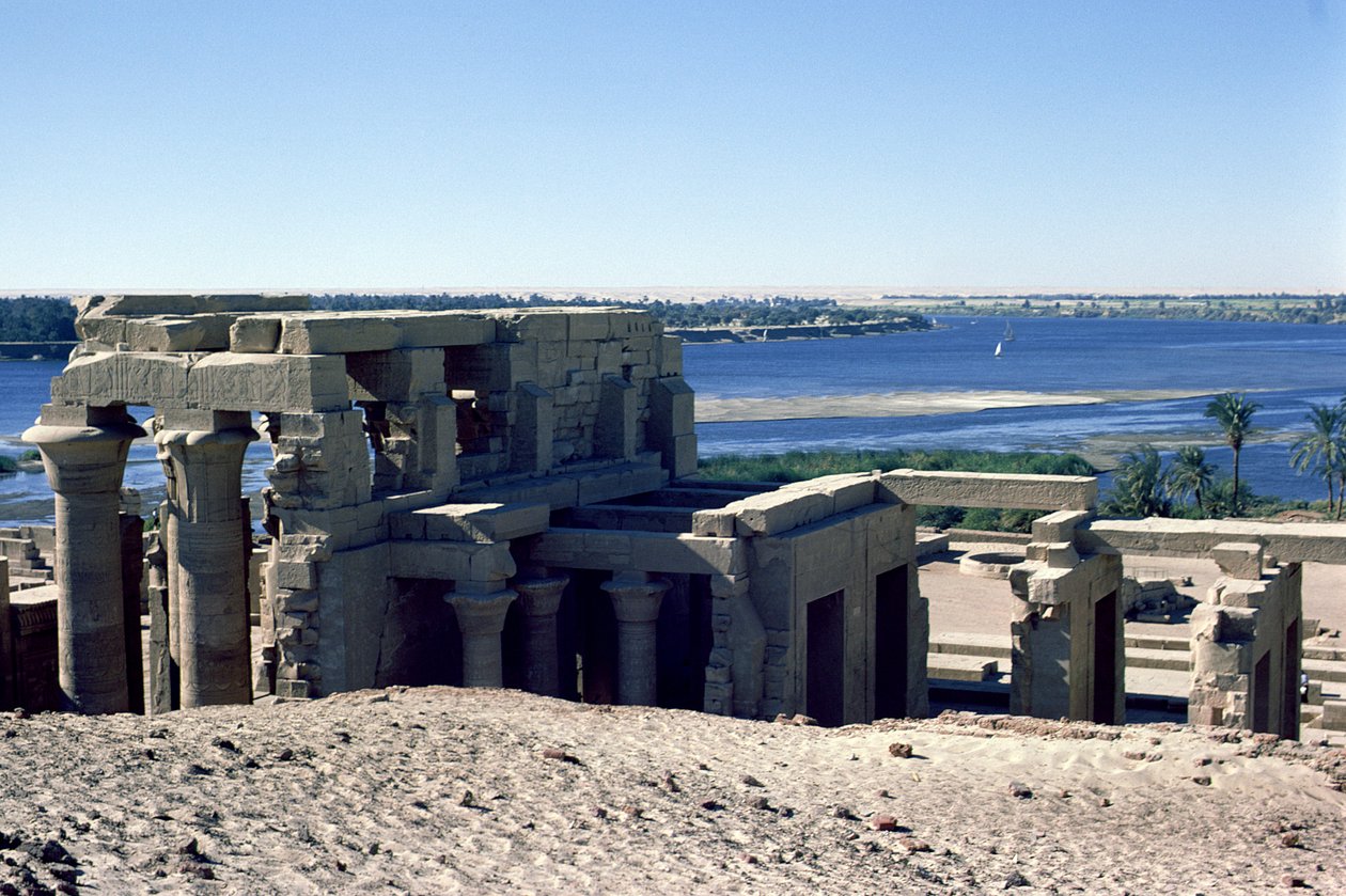 Kilátás a római és Ptolemaioszi kettős Sobek és Haroeris templomra a Níluson alkotó: Egyptian
