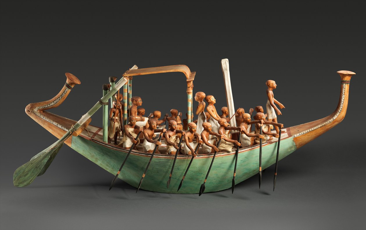 Evezőcsónak modell, Közép-Királyság alkotó: Egyptian 12th Dynasty