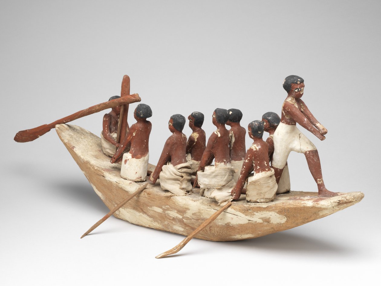 Vitorlásmodell Khety sírjából (Beni Hasan) Középbirodalomból, ie 2010 körül. - ie 1950. (festett fa és lenvászon) alkotó: Egyptian 12th Dynasty