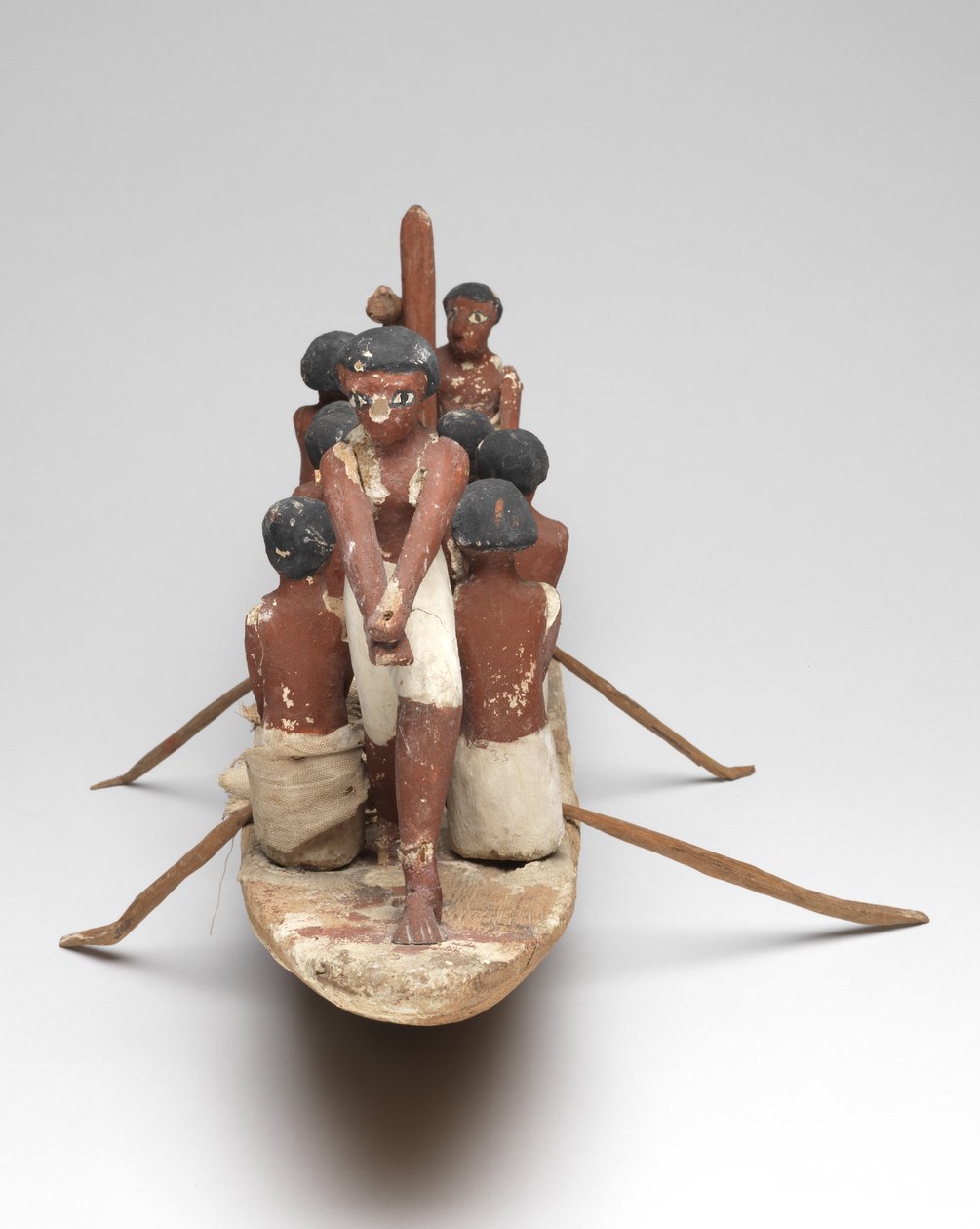 Vitorlásmodell Khety sírjából (Beni Hasan) Középbirodalomból, ie 2010 körül. - ie 1950. (festett fa és lenvászon) alkotó: Egyptian 12th Dynasty