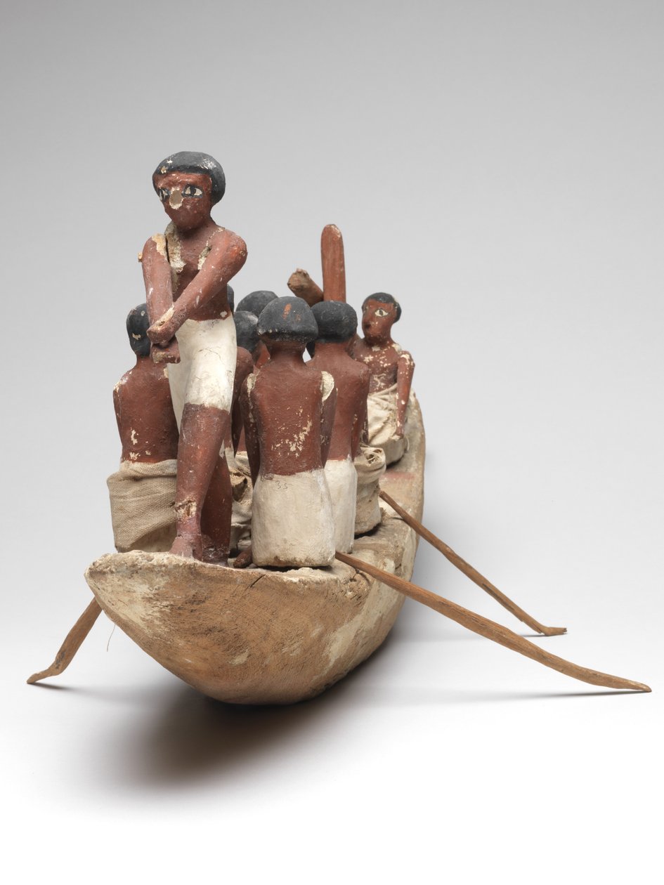 Vitorlásmodell Khety sírjából (Beni Hasan) Középbirodalomból, ie 2010 körül. - ie 1950. (festett fa és lenvászon) alkotó: Egyptian 12th Dynasty