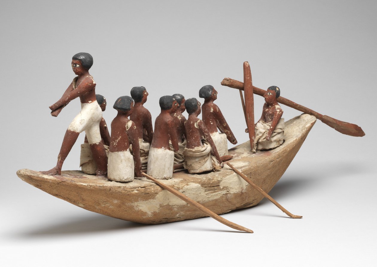 Vitorlásmodell Khety sírjából (Beni Hasan) Középbirodalomból, ie 2010 körül. - ie 1950. (festett fa és lenvászon) alkotó: Egyptian 12th Dynasty