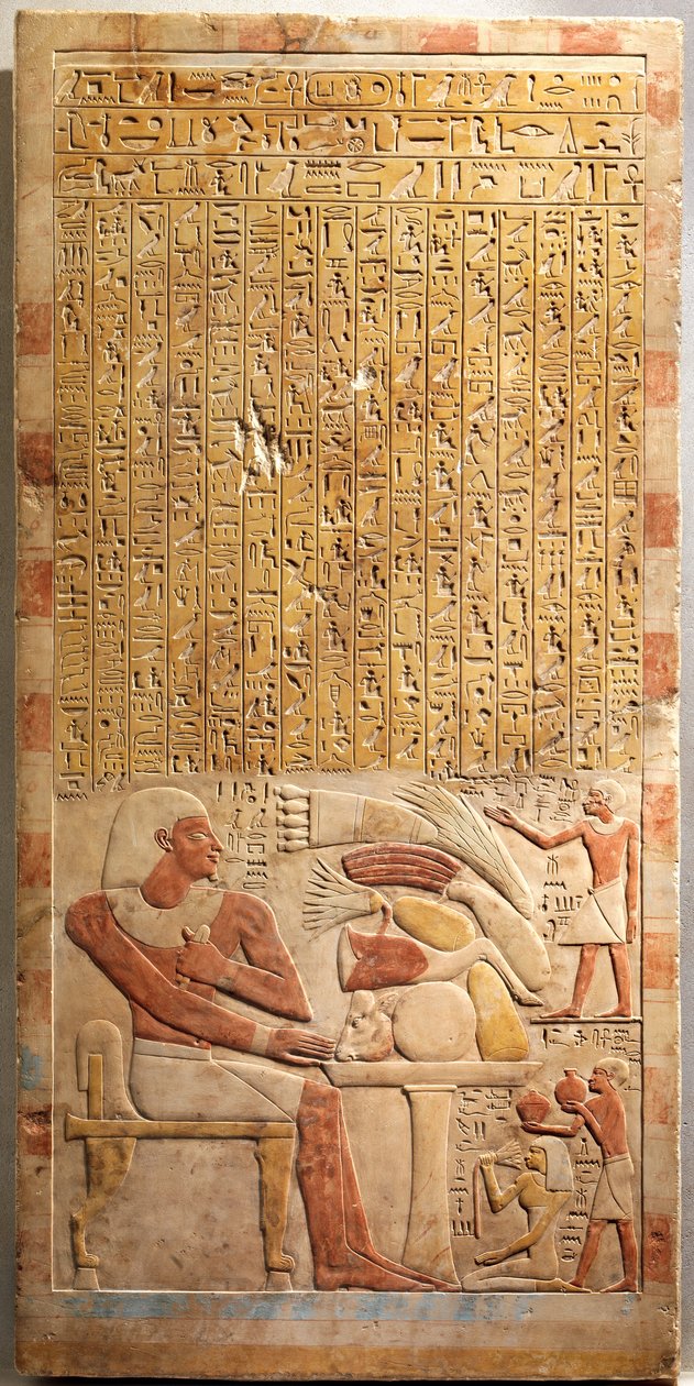 Mentuwoser intéző Stela, ie 1944 körül (festett mészkő) alkotó: Egyptian 12th Dynasty