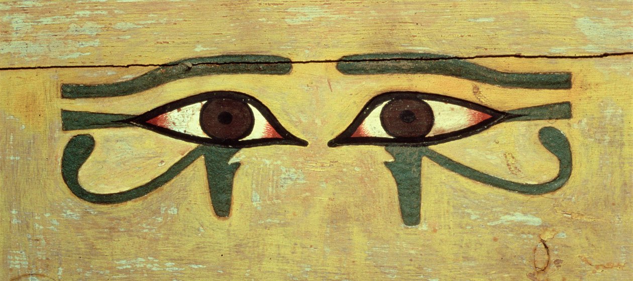 Udjat Eyes on a Coffin, Középbirodalom (fa és festék) alkotó: Egyptian 12th Dynasty
