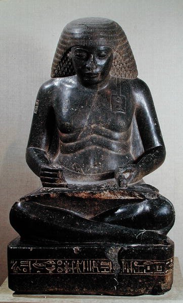 Amenhotep, Hapu fia, keresztben ülve, a karnaki Amun-templomból, ie 1391-53 körül (gránit) alkotó: Egyptian 18th Dynasty