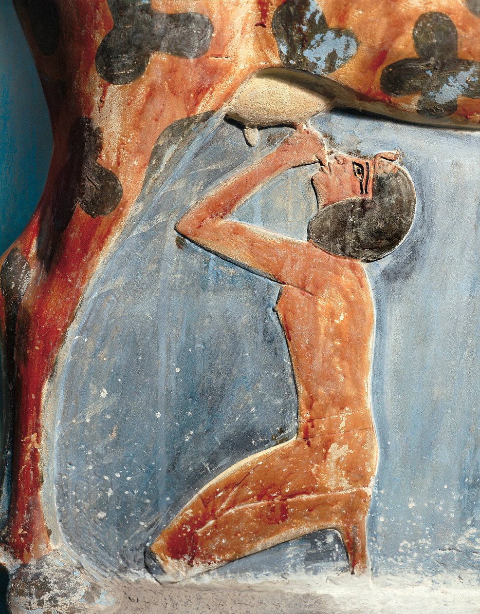 Egyiptomi ókor: Hathor tehénistennő eteti a fiatal Amenhotepet II (Amenophis II) alkotó: Egyptian 18th Dynasty