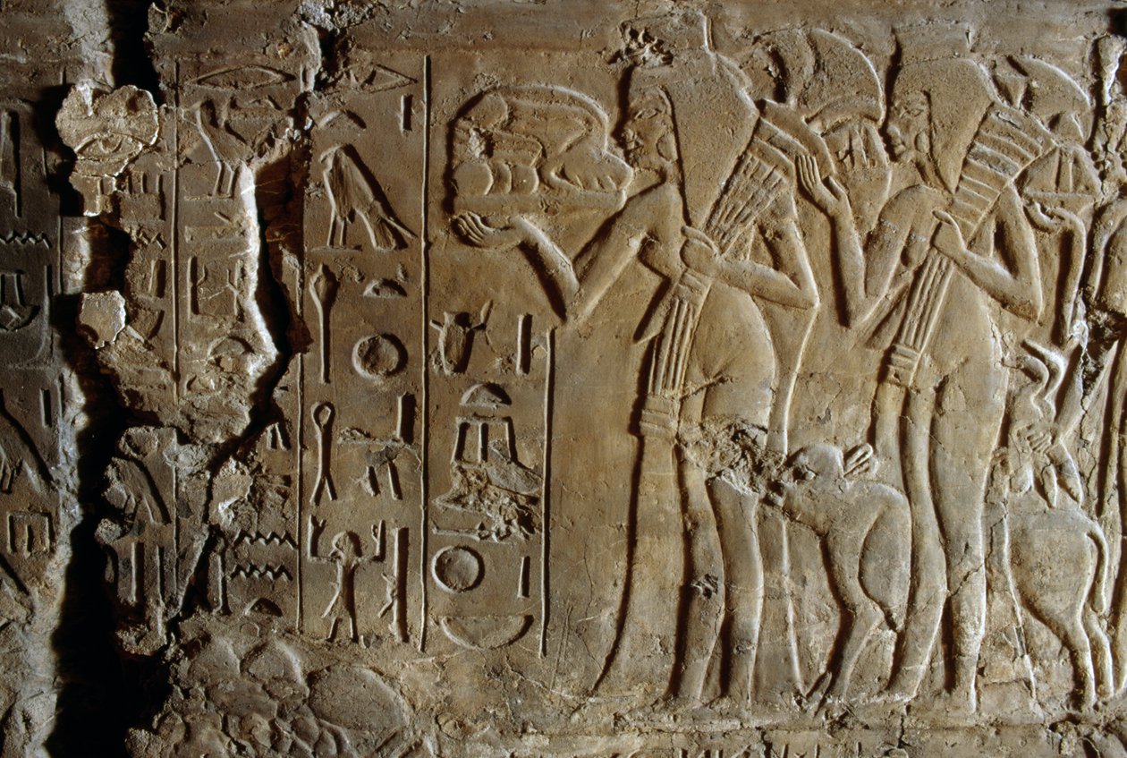 Dombormű Maia, Tutanhamon ápolónőjének sírjából, Szakkara, Egyiptom, Egyiptomi civilizáció, Új Királyság, XVIII. dinasztia, részlet alkotó: Egyptian 18th Dynasty