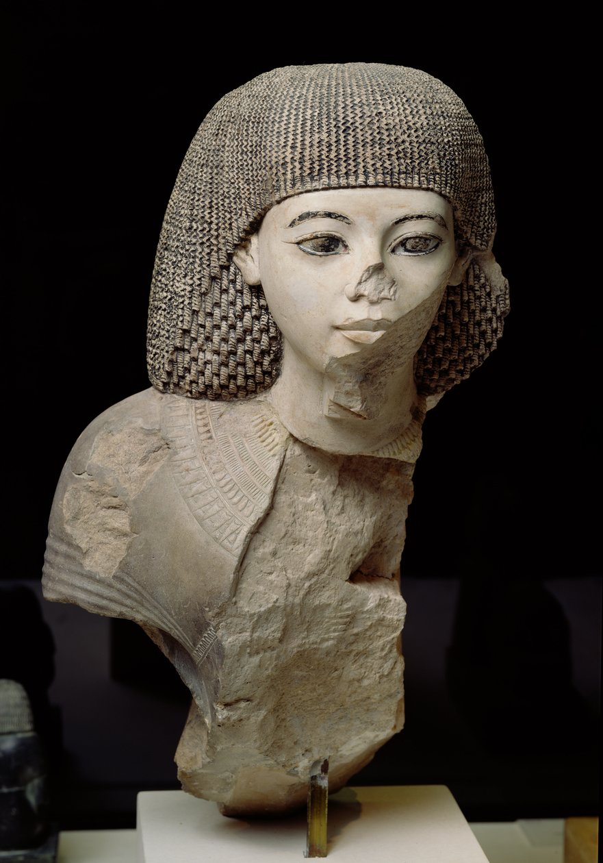 A Királyi Írnok mellszobra, Meniou, Új Királyság, Kr.e. 1391-53 (mészkő) alkotó: Egyptian 18th Dynasty