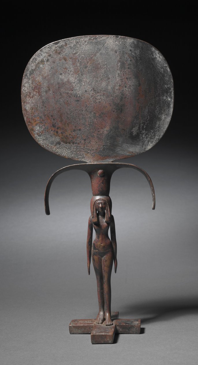 Caryatid Mirror, Kr.e. 1540-1296 körül alkotó: Egyptian 18th Dynasty