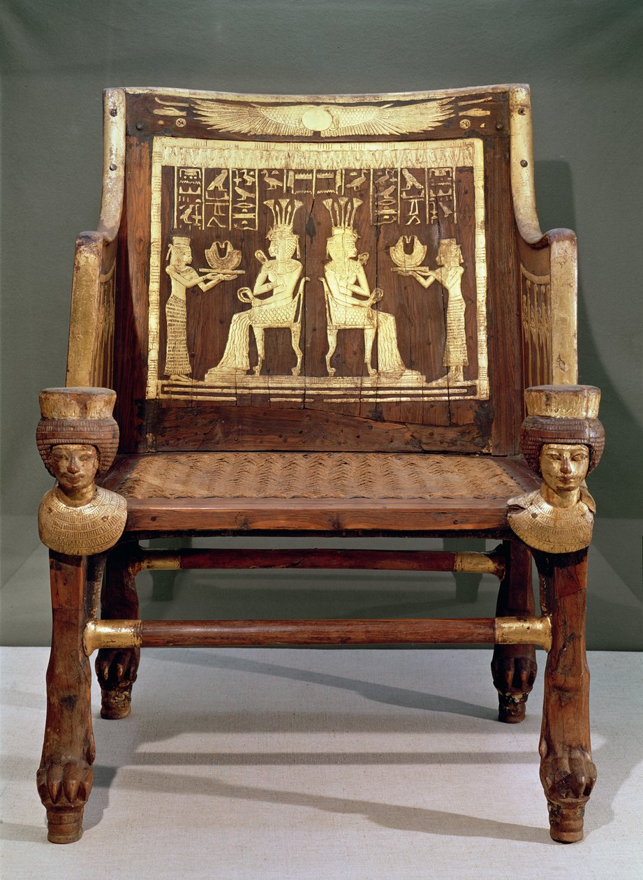 Szék, Satamon hercegnő, III. Amenophis lánya, Új Királyság, ie 1391-1353 körül (fa és aranyozott bronz) alkotó: Egyptian 18th Dynasty