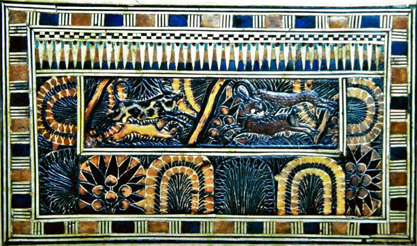 Kazetta, Tutanhamon sírjából, Új Királyság (fa, bronz, elefántcsont és színes máz) alkotó: Egyptian 18th Dynasty