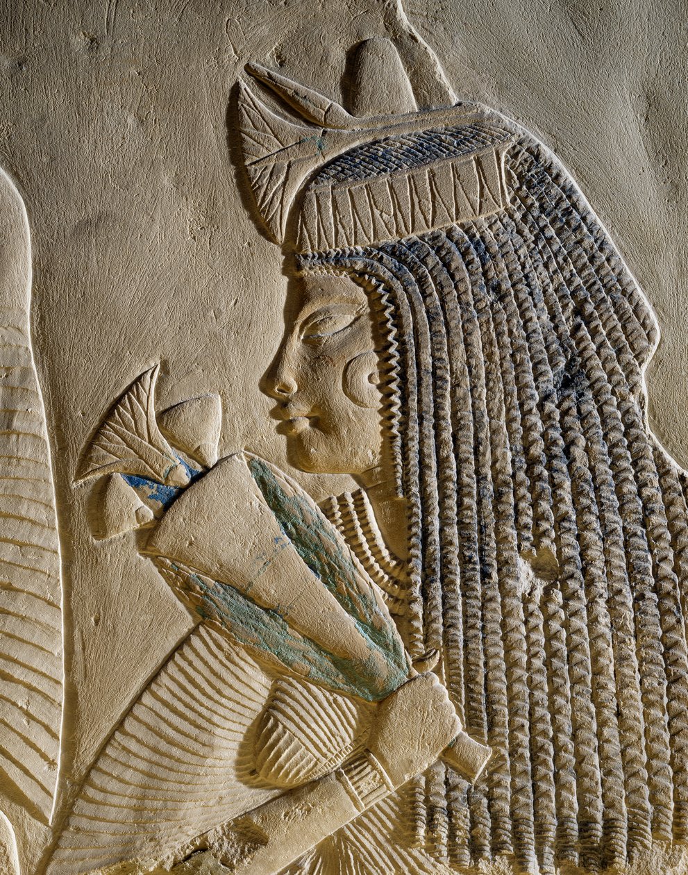 Dejat, részlet az Imenmes és Dejat, Imeneminet tábornok szüleit ábrázoló festett domborműből, memphisi sírból, egyiptomi civilizáció, Újbirodalom, XVIII. dinasztia. alkotó: Egyptian 18th Dynasty