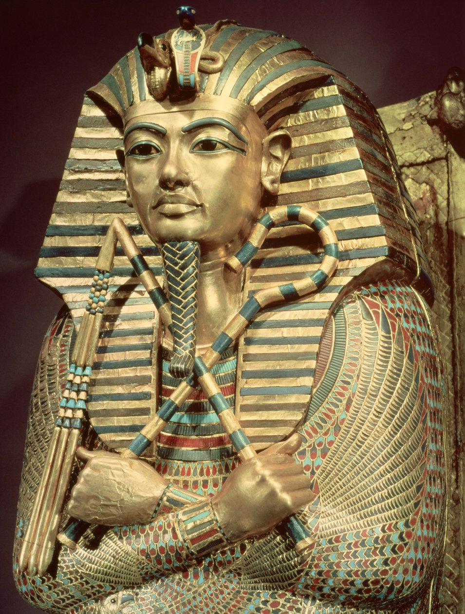 Részlet Tutanhamon második múmiforma koporsójáról alkotó: Egyptian 18th Dynasty