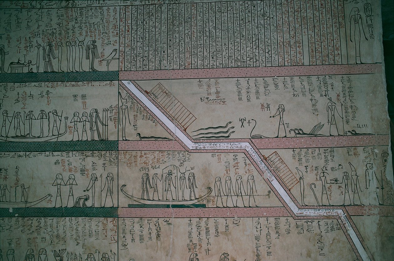 Egyiptom, Luxor, Királyok Völgye, III. Thutmose sírja, sírkamra freskók alkotó: Egyptian 18th Dynasty
