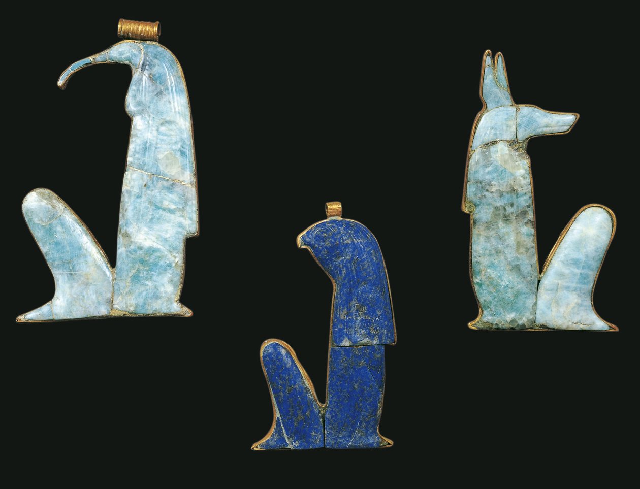 Egyiptom, Théba, Luxor, A Királyok Völgye, Tutanhamon sírja, Tutanhamon kincsei, Amulettek alkotó: Egyptian 18th Dynasty