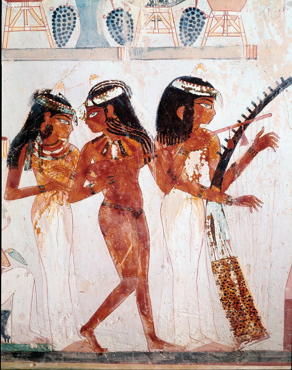 Egyiptomi ókor: zenészek. Nakht sírja. 18. dinasztia. Kr.e. 1410. Gournah nekropolisza (Sejk Abd al-Gournah), Egyiptom alkotó: Egyptian 18th Dynasty