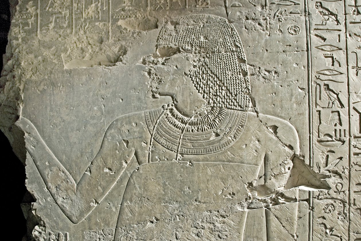 Egyiptomi antiquitis: Ramose vizir ábrázolása. Sírjának alacsony domborműve (18. dinasztia). Luxor, Théba, Nemesek sírja Egyiptom alkotó: Egyptian 18th Dynasty