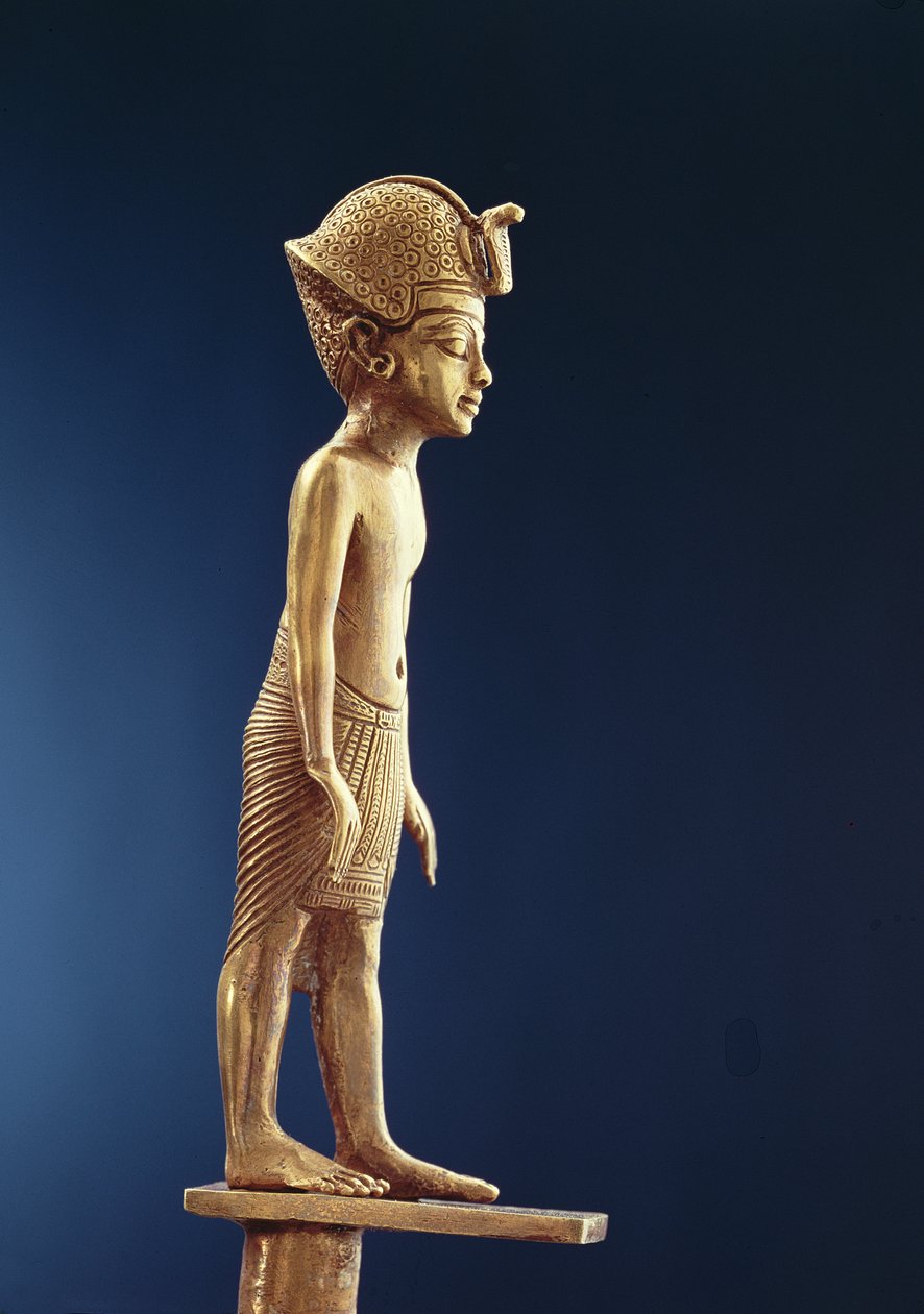 A király alakja botból, Tutanhamon sírjából, Új Királyság (arany) alkotó: Egyptian 18th Dynasty