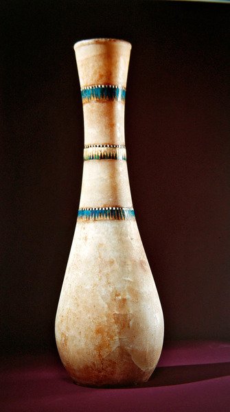 Lombik, Tutanhamon sírjából, Új Királyság (alabástrom fajansszal, mészkővel és üveggel) alkotó: Egyptian 18th Dynasty