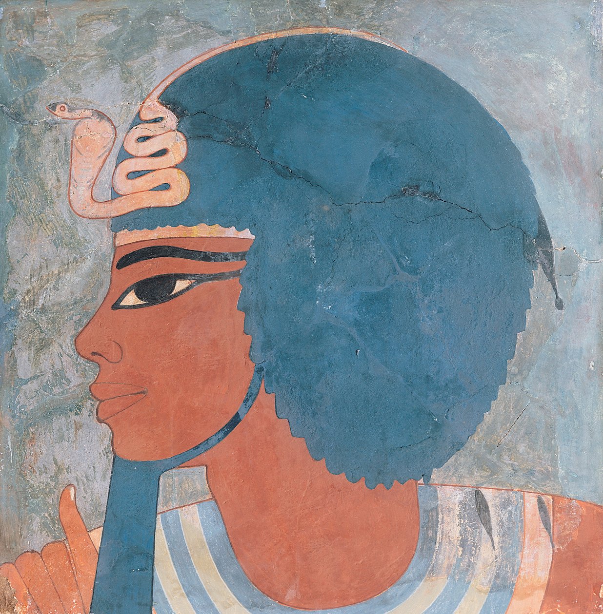 Amenophis III feje Onsou sírjából, 18. dinasztia, ie 1550-1295 (falfestmény) alkotó: Egyptian 18th Dynasty