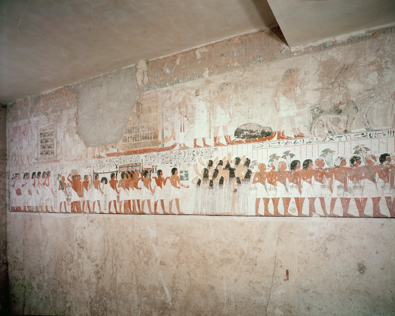 Ramose sírjának belseje, Új Királyság, ie 1360 körül (falfestmény) alkotó: Egyptian 18th Dynasty