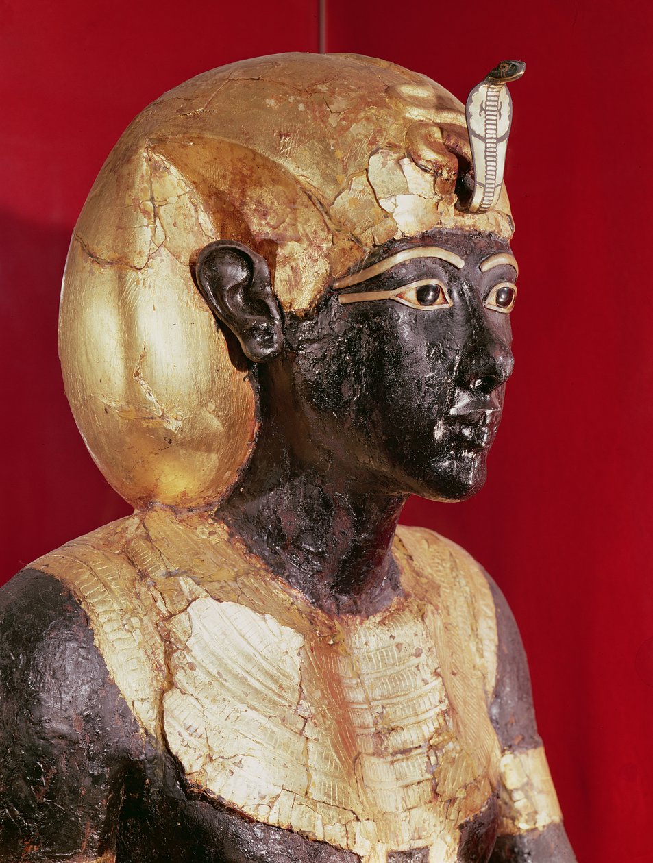 Tutanhamon életnagyságú szobra, Tutanhamon sírjából alkotó: Egyptian 18th Dynasty