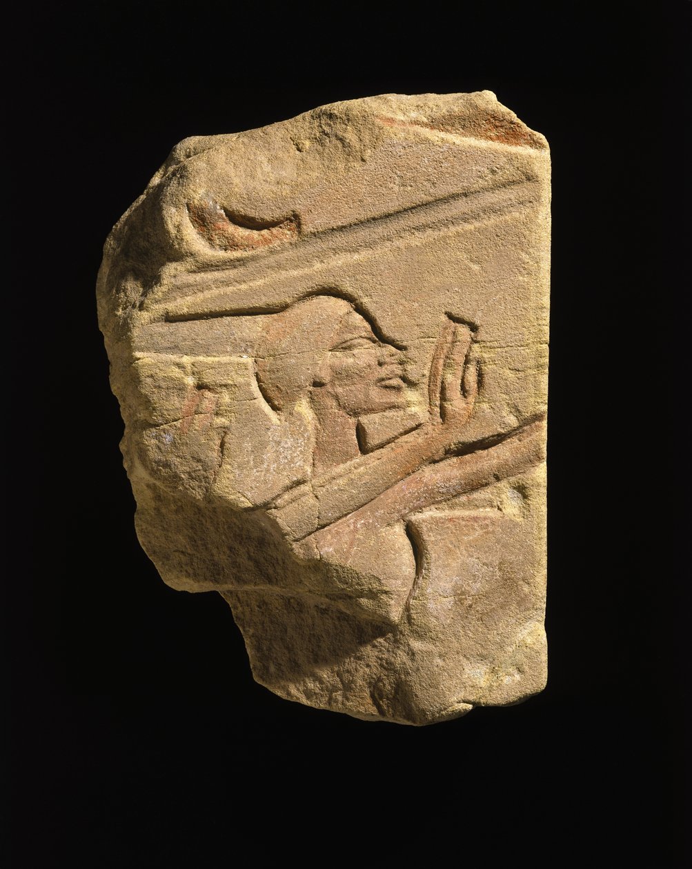 Núbiai imádó gesztusban, Karnakból, Egyiptomból, Amarna-korszakból, Újbirodalomból, Kr.e. 1353-1336 (homokkő) alkotó: Egyptian 18th Dynasty