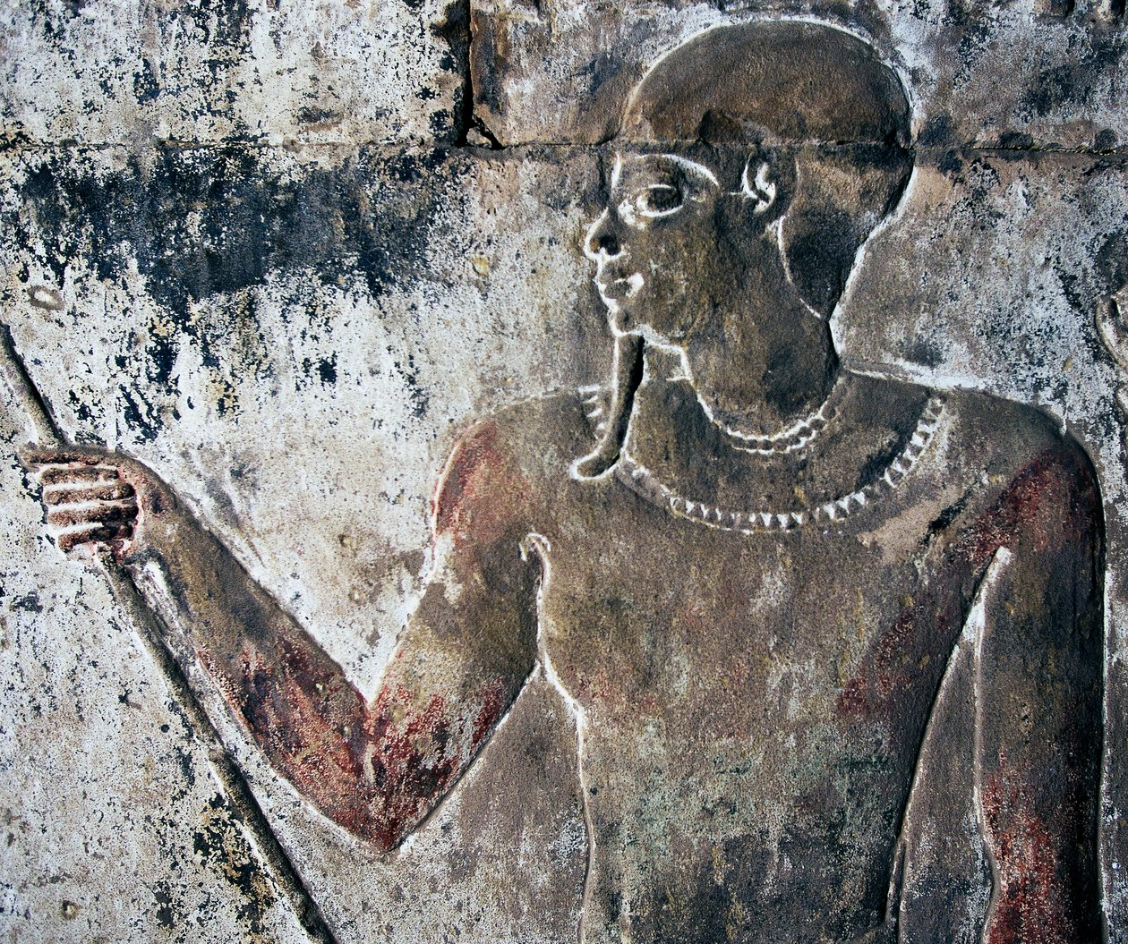 Festett dombormű, Hatsepszut halotti temploma, Deir el-Bahri, Luxor, Théba (Unesco Világörökségi Listája). alkotó: Egyptian 18th Dynasty