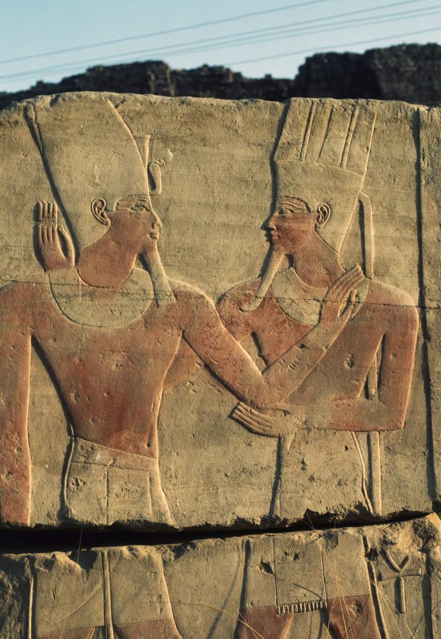 Festett dombormű, Amun-templom, karnaki templomkomplexum (UNESCO Világörökségi lista) alkotó: Egyptian 18th Dynasty