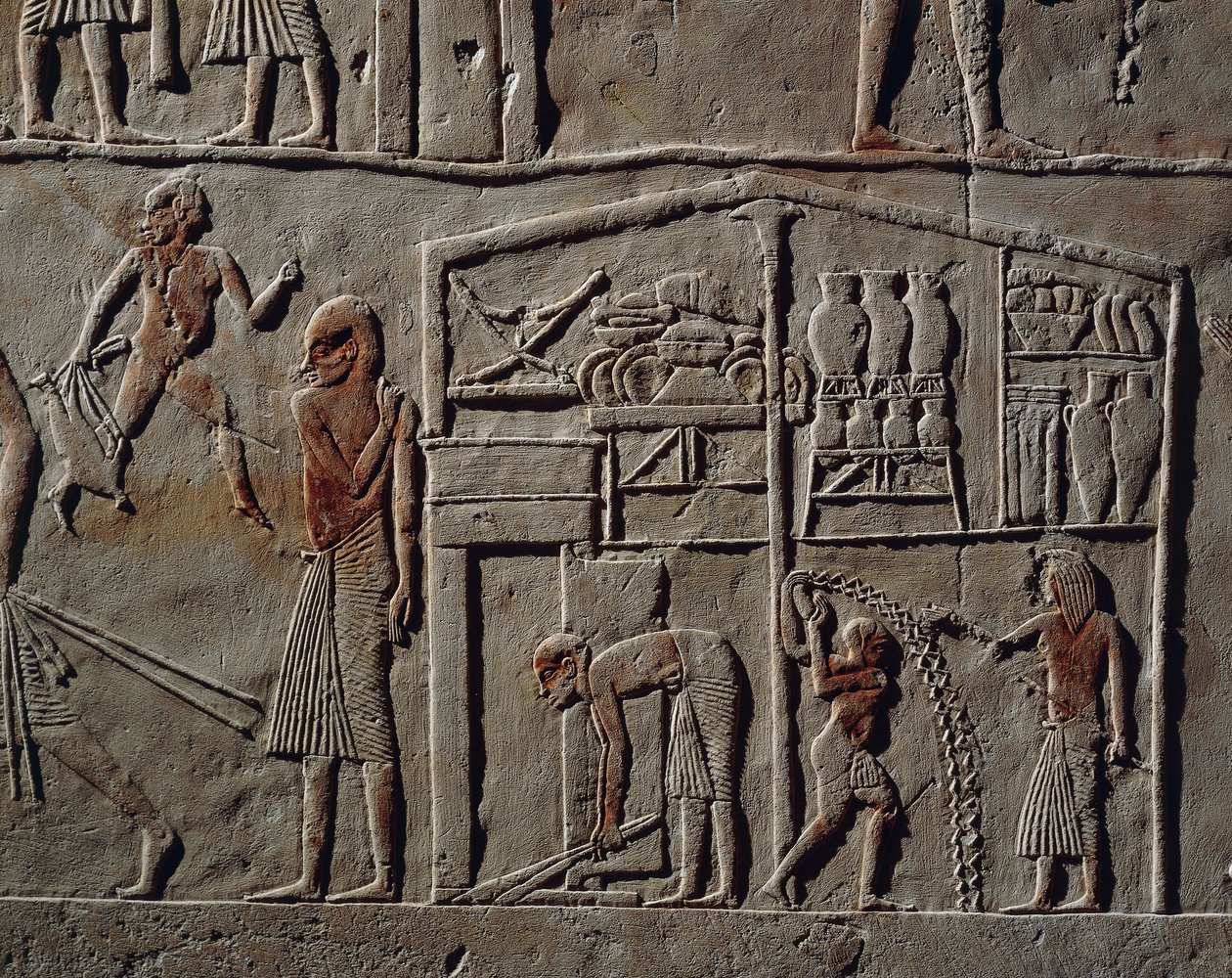 Pavilon magas rangú tiszt vagy főparancsnok számára, Relief, Horemheb sírja, Szakkara, Egyiptomi civilizáció, Újbirodalom, XVIII. dinasztia alkotó: Egyptian 18th Dynasty