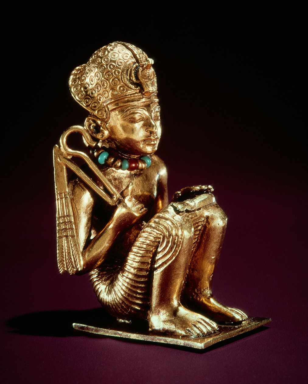 Amenophis III-at ábrázoló medál Tutanhamon sírjából, Új Királyság (arany) (lásd még: 148198) alkotó: Egyptian 18th Dynasty