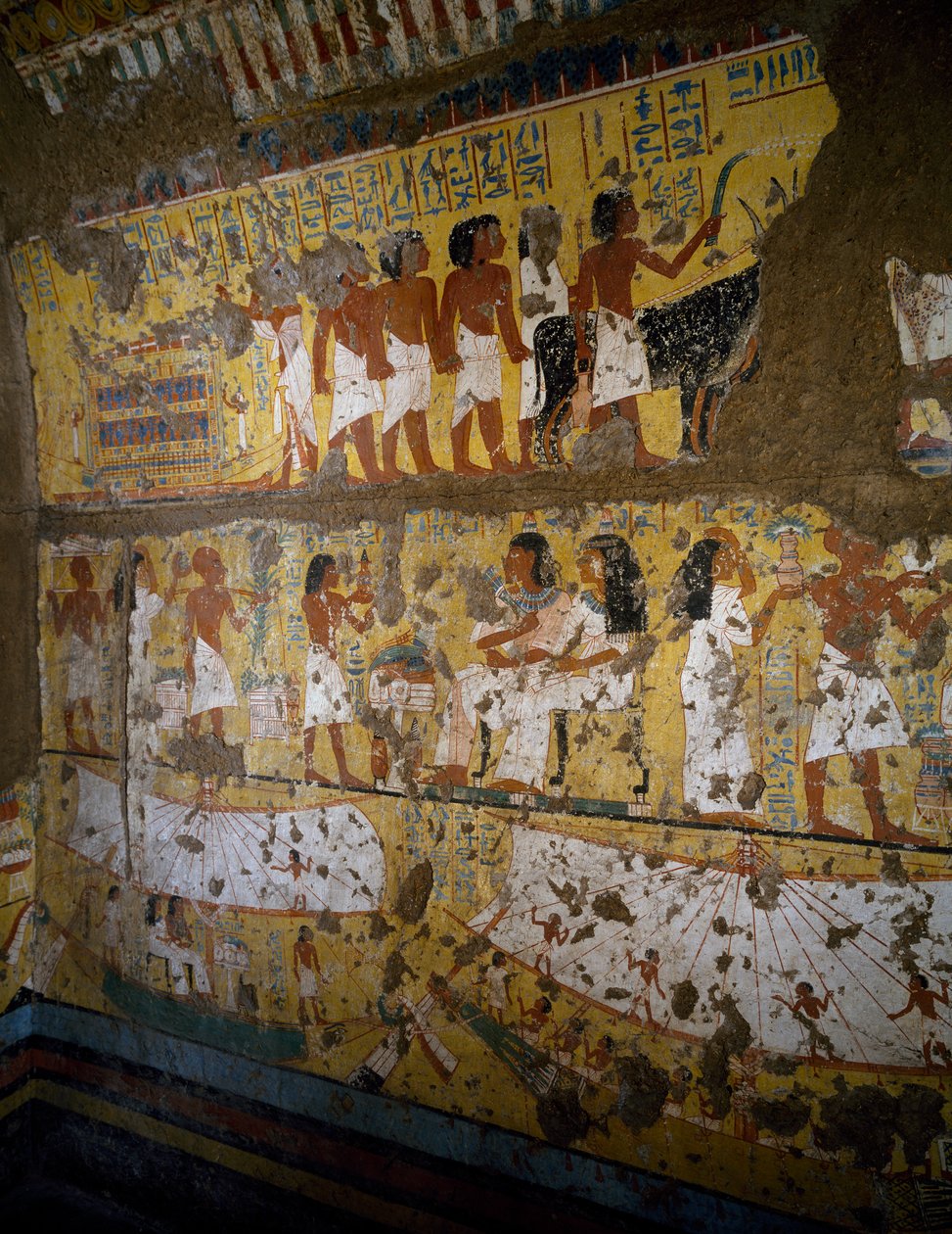 Maia kápolnájának rekonstrukciója, Deir el-Medina, agyag és festett stukkó, Egyiptomi civilizáció, Újbirodalom, XVIII. dinasztia alkotó: Egyptian 18th Dynasty