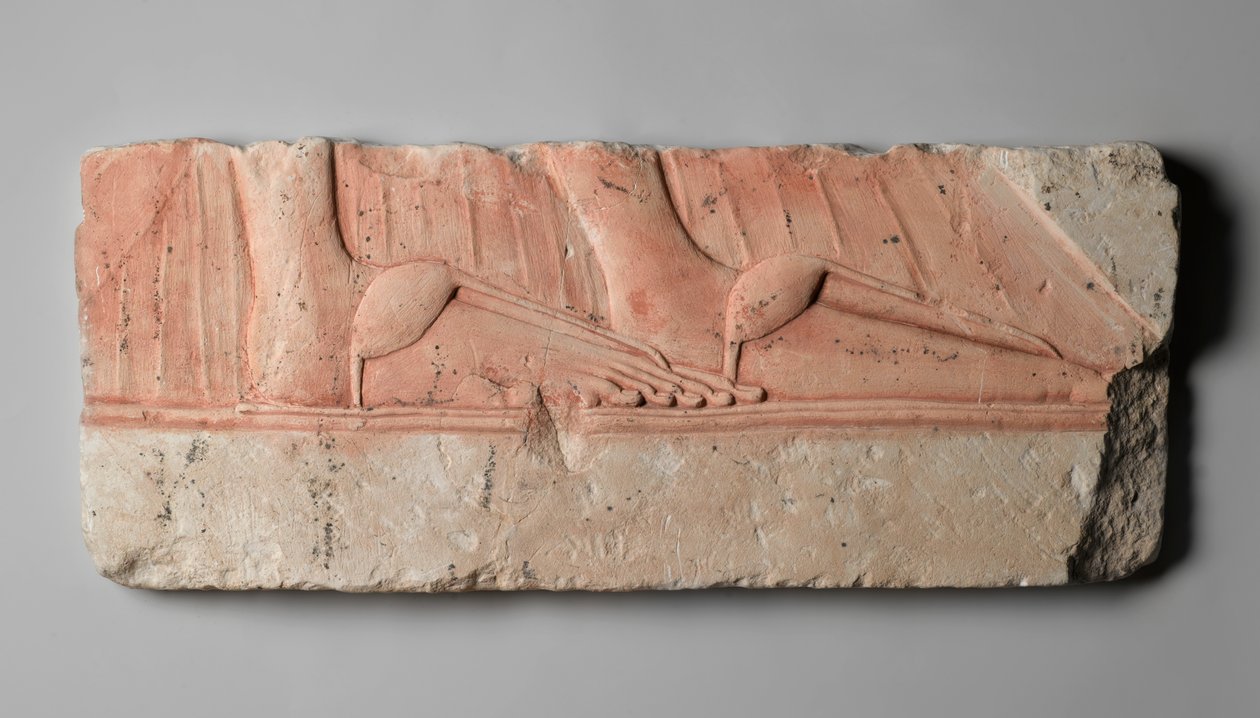 Királyi nők szandálos lábát ábrázoló dombormű, Tell el-Amarnából, Új Királyságból, ie 1353-1332 körül (mészkő) alkotó: Egyptian 18th Dynasty