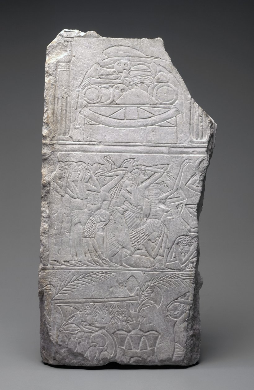 Gyászolók és temetési húsok domborműve, Új Királyság, ie 1340 körül (mészkő) alkotó: Egyptian 18th Dynasty