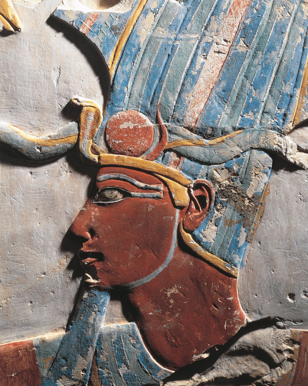 Thutmosz fáraót ábrázoló dombormű III. Deir el Bahariból, Egyiptomból, Újbirodalomból, XVIII. dinasztiából, az egyiptomi civilizációból alkotó: Egyptian 18th Dynasty