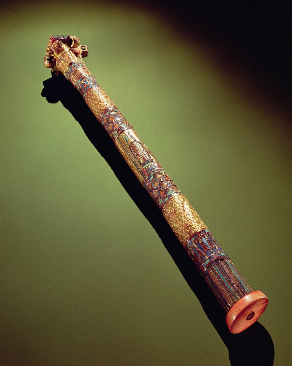 Írótok nádíráshoz, Tutanhamon sírjából (Kr. e. 1370-1352) Új Királyság (aranyozott fa, féldrágakövekkel kirakva) (lásd még: 149435) alkotó: Egyptian 18th Dynasty