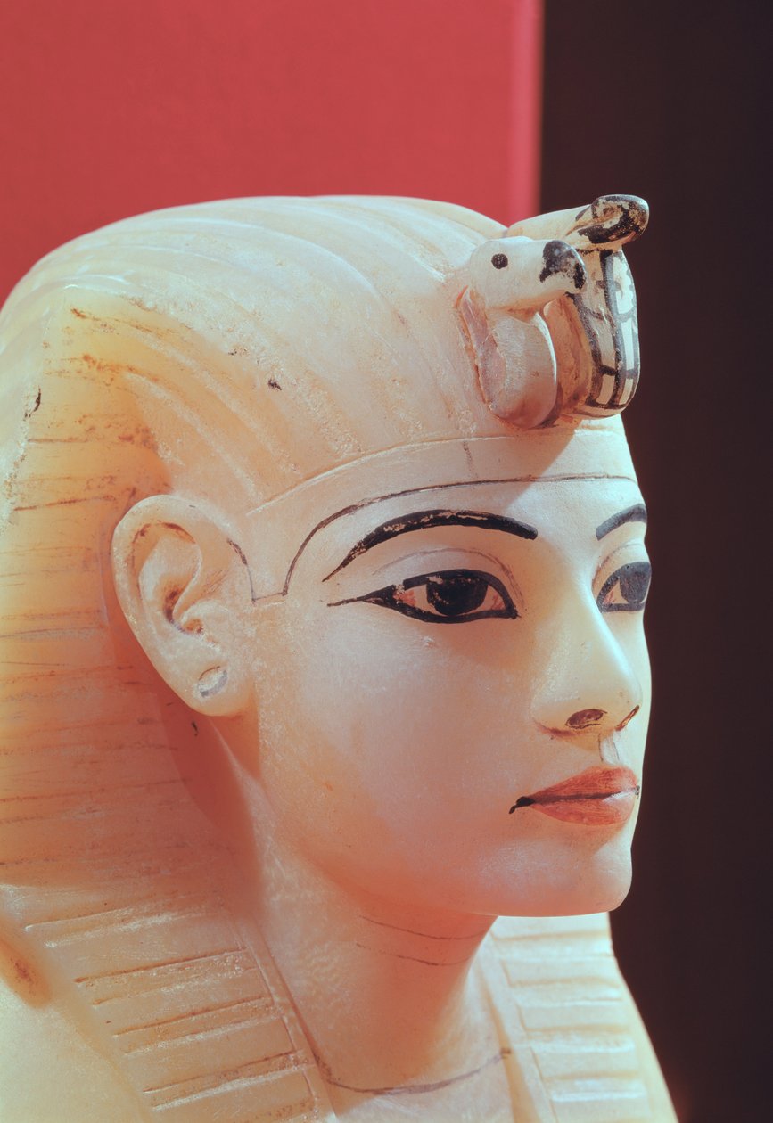 Dugó az egyik baldachinos urnából, Tutanhamon sírjából (Kr. e. 1370-52) Új Királyság (alabástrom) alkotó: Egyptian 18th Dynasty